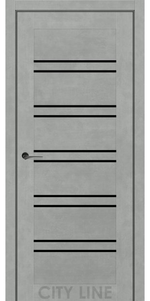 Межкомнатные двери CityLine Express TERENZA korfad-express-terenza-beton-cikago-oscar-collection-s-cernym-steklom